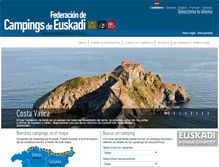 Tablet Screenshot of campingseuskadi.com